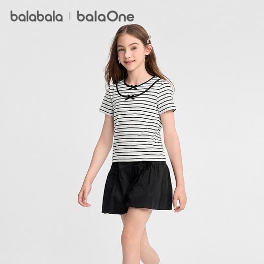 【balaOne】巴拉巴拉童装女童短袖t恤儿童2026新款夏装甜美上衣 商品图1