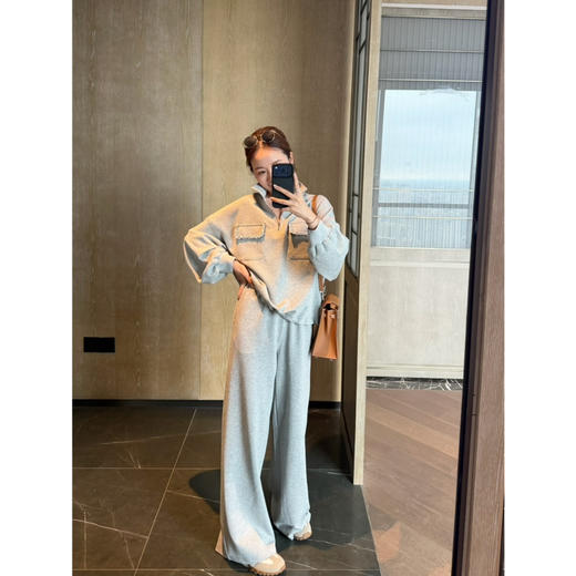 2603212    “星空” 手工花边  立领卫衣 商品图1