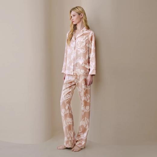 Solo seta22姆米女士真丝睡衣套装桑蚕丝印花家居服马年限定礼物 商品图1