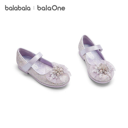 【balaOne】巴拉巴拉童鞋女童公主鞋2026新夏精致闪亮钻扣小皮鞋 商品图4