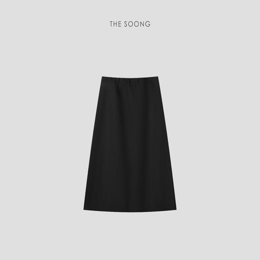 THESOONG"动态美学"精织天丝亚麻磨毛砂洗橡筋中腰半身裙HWQZ8816 商品图3
