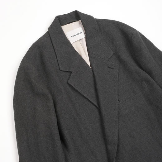 ROMI STUDIO“自我轮廓”羊毛混纺复古颗粒纹微收腰西装RWCWWG7246 商品图1