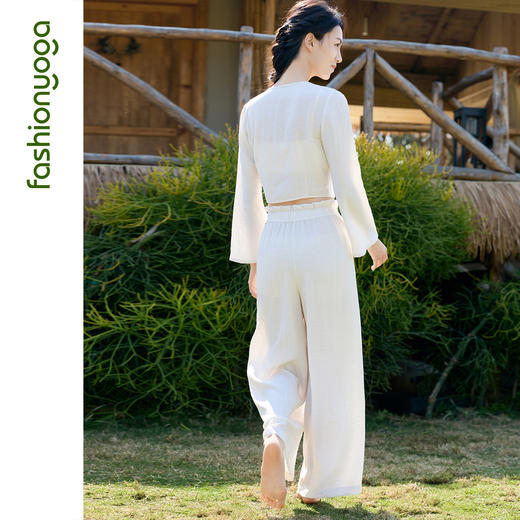 凡圣瑜伽禅风亚麻修身长裤FM16914 商品图4