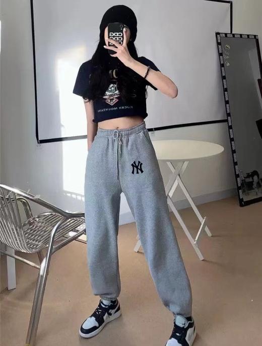 F031240松紧腰宽松休闲运动柔软舒适卫裤束脚裤长裤 商品图2