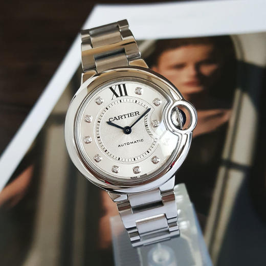 【95新】CARTIER 卡地亚WE902074自动机械机芯33MM（女款）蓝气球系列镶嵌钻石刻度060326NJS03 商品图5