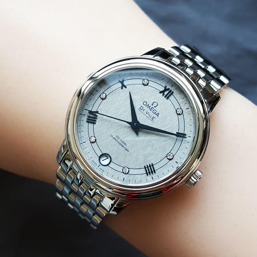 【95新】OMEGA 欧米茄424.10.33.20.56.002天文台认证同轴自动机械机芯日期显示33MM（女款）碟飞系列镶嵌钻石刻度030326NJT33 商品图8