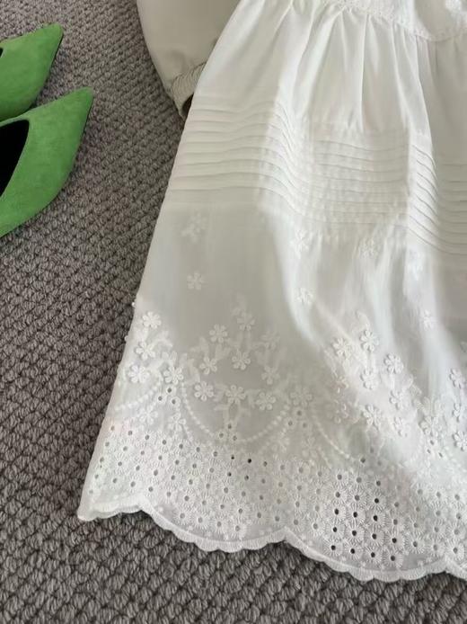 老米优品🎈3-5天！仙女本仙蕾丝小白裙~《法式浪漫纯棉重工蕾丝半身裙》蕾丝绣花，层层叠叠 温柔与浪漫，藏在裙摆里!Q260312A 商品图3