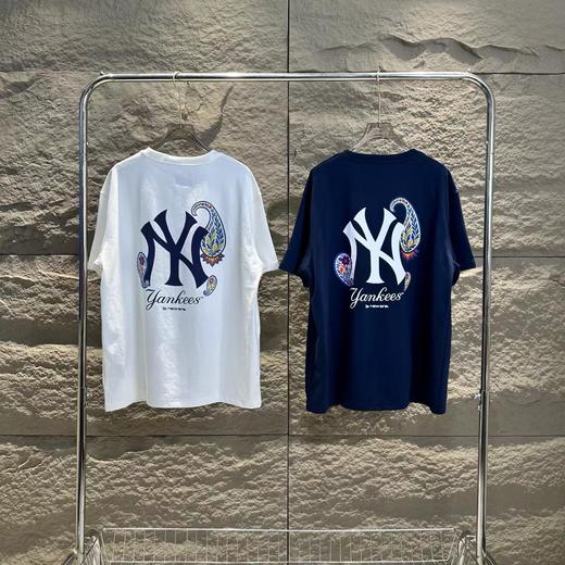 F031241腰果花系列印花logo刺绣设计透气针织休闲时尚宽松版型圆领短袖T恤 商品图2