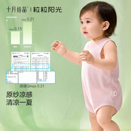 粒粒阳光新款背心包屁衣夏季薄款随心裁凉感无袖哈衣爬服 商品图2