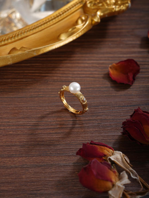 子佩集【璀璨启程】银S925珍珠惜王妃戒指【R2217】双色点钻2602 商品图5