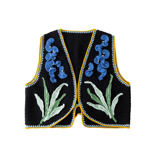 苏苏姐家鸢尾背心手工DIY编织钩针上衣毛线团自制材料包 商品图4