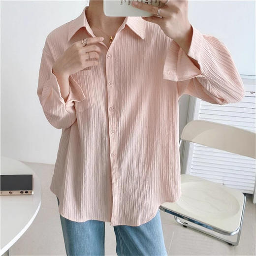 法式防晒衬衫 上衣女夏季薄款设计感 新款宽松春秋开衫衬衣外套 商品图4