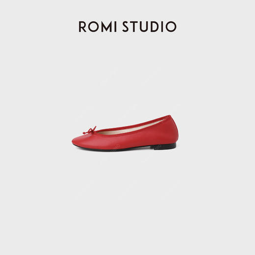 ROMI STUDIO“法式剧场”水染羊皮浅口软底低跟芭蕾鞋 RWDSP31746 商品图0