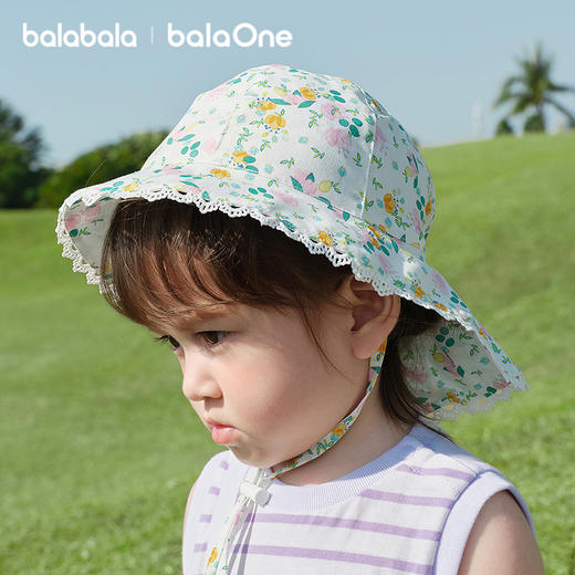 【balaOne】巴拉巴拉儿童大帽檐空顶帽2026年女童帽子遮阳防晒帽 商品图2