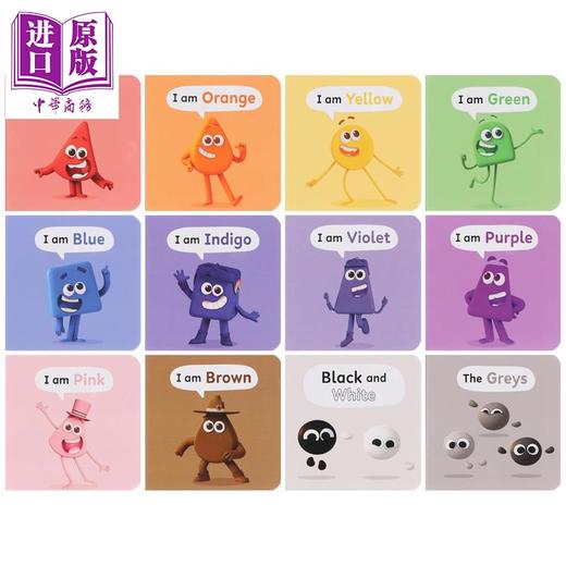 【中商原版】色彩积木12册小套装 A Case of Colourblocks 12 Mini Books Collection Box Set 英文原版 儿童卡通动画学习绘本 商品图1