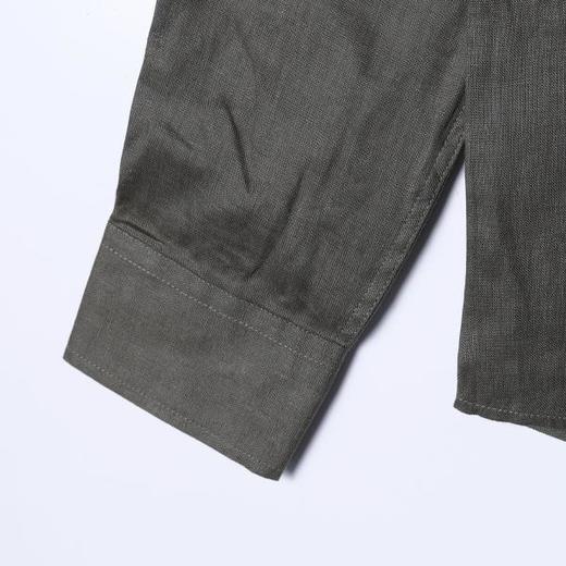 SDSA男装2026新款高贵轻奢极简风纯色亚麻长袖衬衫百搭时尚衬衣 商品图3