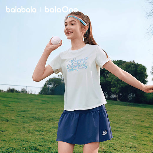 【balaOne】巴拉巴拉童装女童短袖t恤儿童2026新款夏速干甜美上衣 商品图2