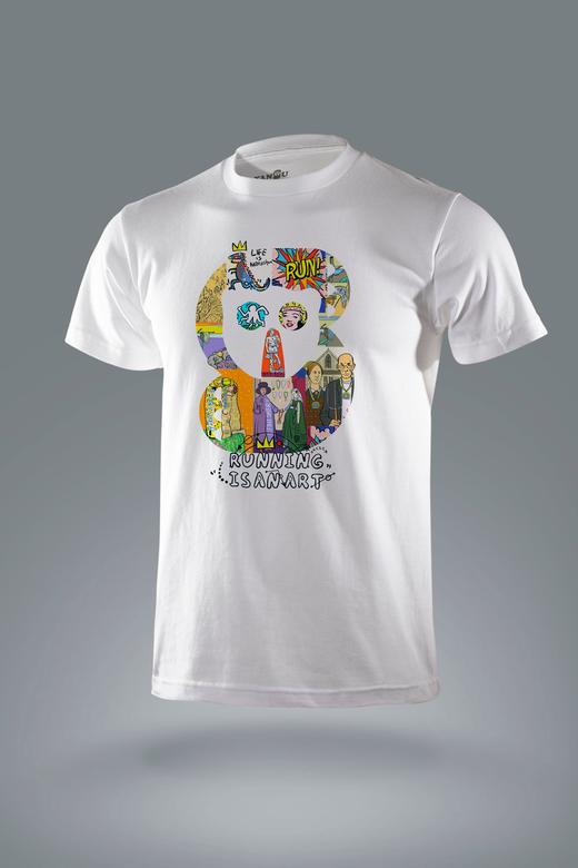 严素纯棉TEE,跑步即艺术2.0纯棉休闲TEE ,短袖棉T恤 宽松,舒适,全棉,日常, 严素态度 商品图3