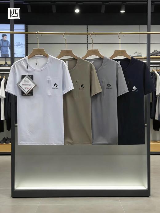 F031226新品户外速干舒适耐磨纯色时尚舒适简约大方短袖T恤 商品图0