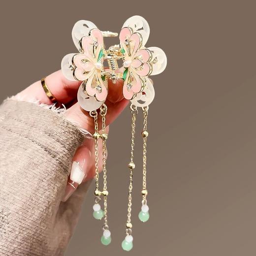 【敦煌宝相-花影流珠首饰发夹】小众温柔古风发夹 新中式仙气碎发卡子抓夹头饰 商品图3