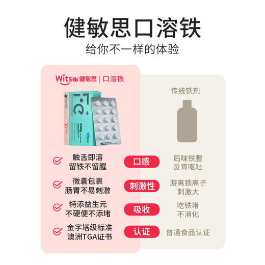 witsbb健敏思口溶铁片 30粒/盒 商品图1