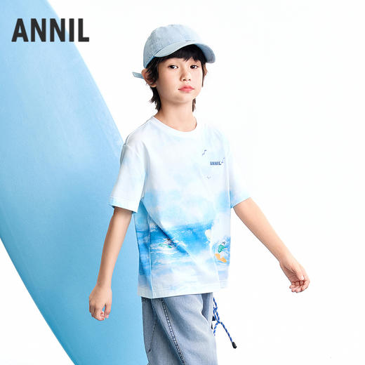 【实体店同款】男童圆领短袖针织衫夏季新款安奈儿童装AB621122 商品图2