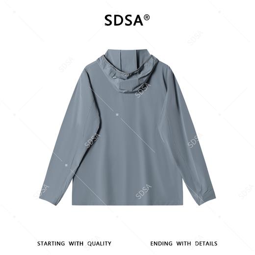 SDSA男装2026新款高贵轻奢简约纯色拉链立领连帽夹克弹力风壳衣 商品图4