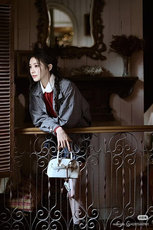 312-3 渠道圆正 miu 26ss 刘浩存 格纹夹克外套 商品图9