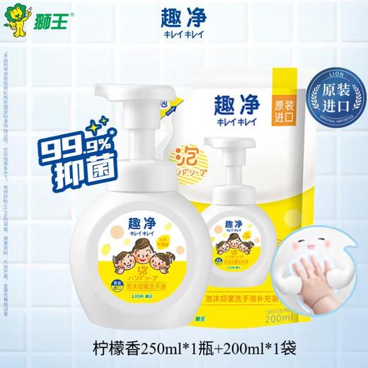 趣净泡沫抑菌洗手液(天然柠檬香)1瓶+1袋 商品图0