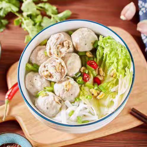 潮汕薄壳米丸/猪肉丸 | 甄选新鲜薄壳米 传统工艺手工掐丸 海瓜子+九塔草 弹嫩香脆 潮汕地道风味 商品图7