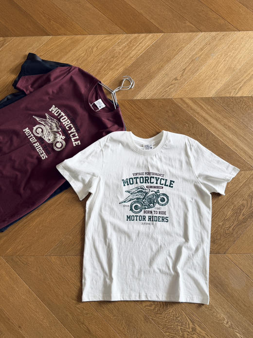 26春夏--男士摩托车印花棉质短袖男T【包邮+三天无理由退换】 商品图6