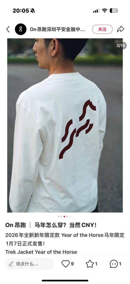 F031258马年限定复古酒红色马纹印极简性冷淡风长袖T恤 商品图13