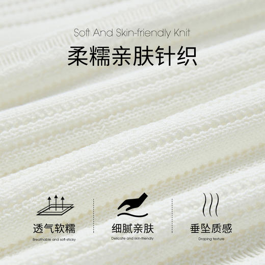 西遇薄款圆领镂空针织毛衣女2026年春季新款慵懒风宽松防晒罩衫10460066 商品图5