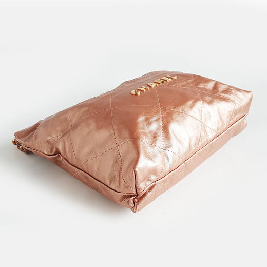 【95新】CHANEL香奈儿22Bag系列AS3261 B10691 NN728 23S中号香槟粉金色22Bag链条包单肩包女士110326NJS08 商品图4