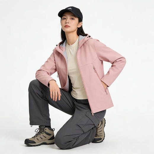 凯*石M8同款 全天候硬核户外连帽男女款软壳衣 商品图7