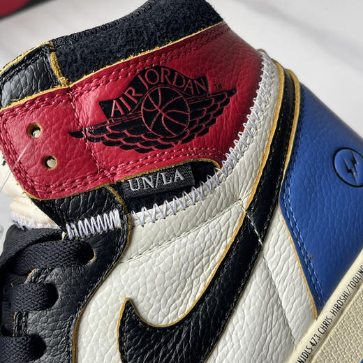 【纯原版本】Nike Jordan  × Union x Fragment Design Air Jordan 1 High OG 高帮篮球鞋 红蓝配色质感超赞 还带了做旧效果 预感今年联名鞋王就是它 商品图1