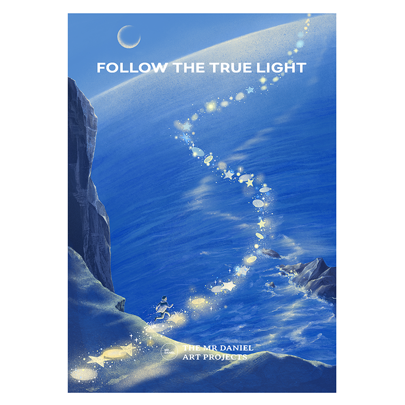 FOLLOW THE TRUE LIGHT 版画壁纸（电子版）