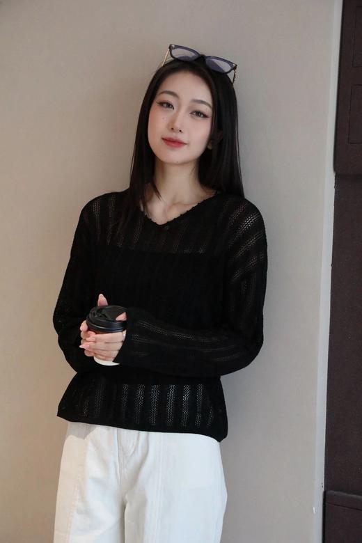 【服饰/饰品】朦胧微透天丝亚麻罩衫 B0125222 商品图1