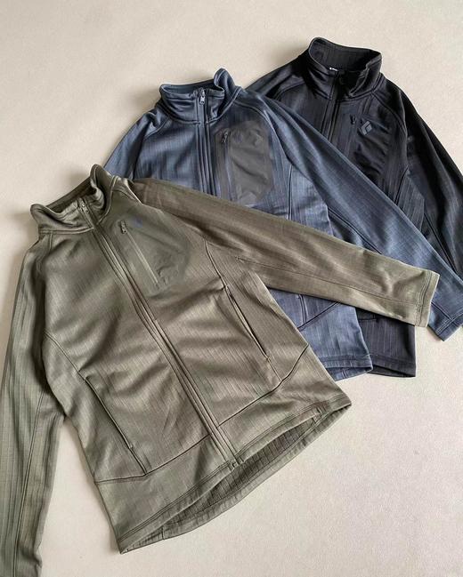 F031265户外柔软舒适抓绒衣运动立领拉链防风保暖层外套 商品图2