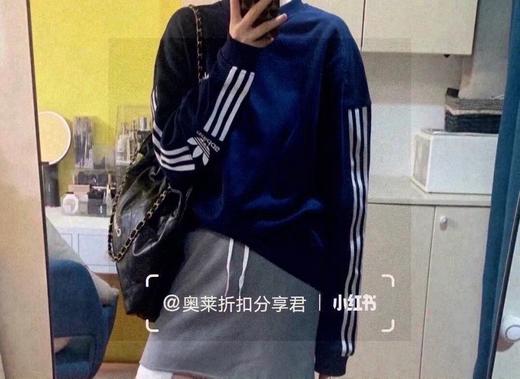 F031253春季新品三条杠刺绣logo宽松时尚百搭长袖圆领卫衣 商品图2