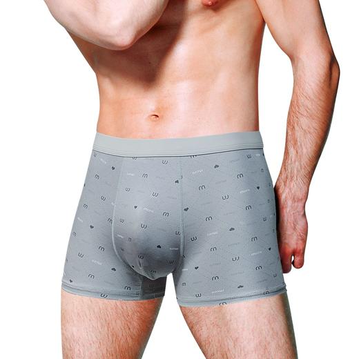 新款男士莱赛尔简约时尚印花包头平角内裤舒适透气四角裤6729 商品图5
