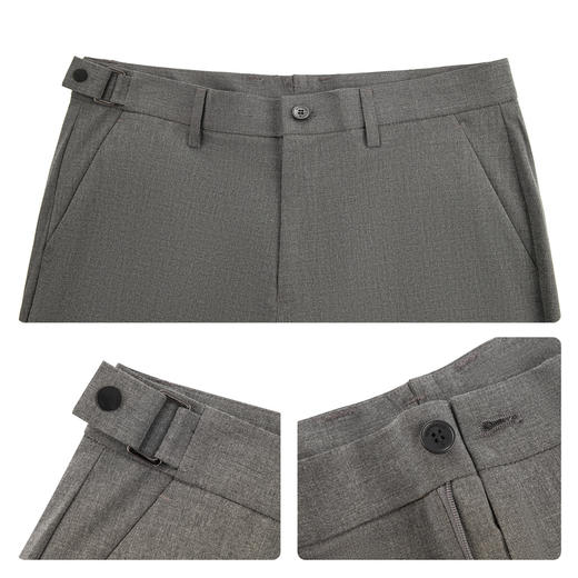 【犀牛褶/凉感】柒牌商务混纺西裤26春夏新款休闲舒适直筒长裤男 130H72190 商品图3