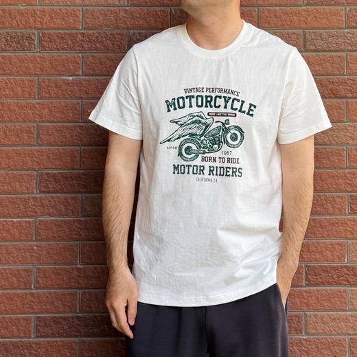 26春夏--男士摩托车印花棉质短袖男T【包邮+三天无理由退换】 商品图2