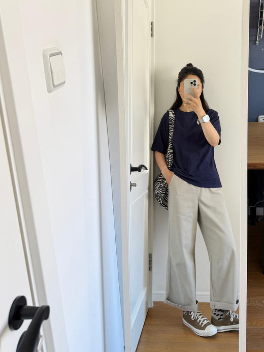 R45-水洗竹节棉短袖纯色松身T恤【包邮+三天无理由退换】 商品图4