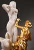 独角鹿西洋古董1850-1870年代法国拿破仑三世时期出品铜鎏金大理石群雕作品《雕塑的寓言》 商品缩略图7