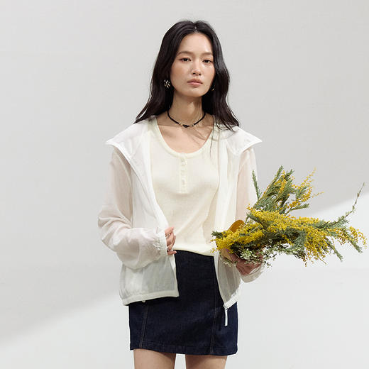 （合作款）【2026夏季新品】天丝亚麻 · 连帽衫 莱赛尔休闲拉链开衫春夏上衣yc0409004 商品图3