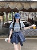 新款 大码套装 复古套装字母印花短袖t恤 女夏季格子不规则半身裙两件套 商品缩略图3