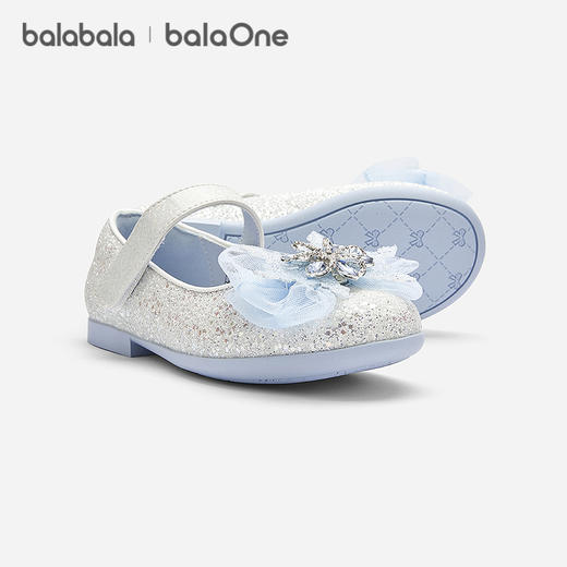 【balaOne】巴拉巴拉童鞋女童公主鞋2026新夏精致闪亮钻扣小皮鞋 商品图1