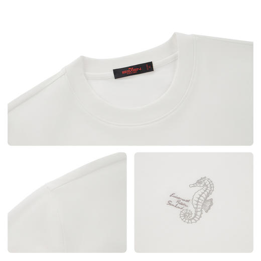 【7A抗菌|瞬间凉感】柒牌圆领短袖T恤男26春夏新款休闲百搭上衣 130T71510 商品图3