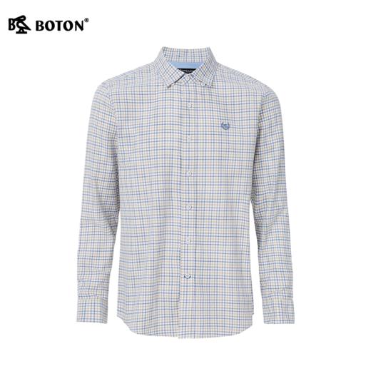 波顿男士春秋季修身格仔长袖衬衫｜腰身收得恰到好处，车工扎实不走形，穿久了依然合意MS171126 商品图5